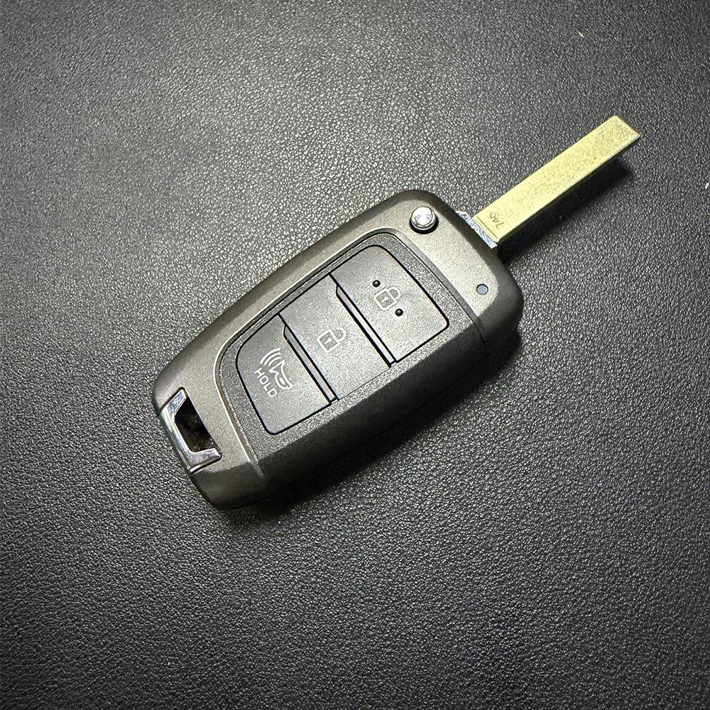 EEJQ9 Car Key Fob Shell Case Housing for Hyundai Accent Elantra Kona Santa Fe 2018 2019 2020 2021 202 Tucson Veloster Solaris Verna