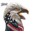 Handcrafted Eagle Decor Bald Table Lamp Patriotic American Head Bedside Resin Bird Sculpture Night Light Statue for Living Room Bedroom Memorial