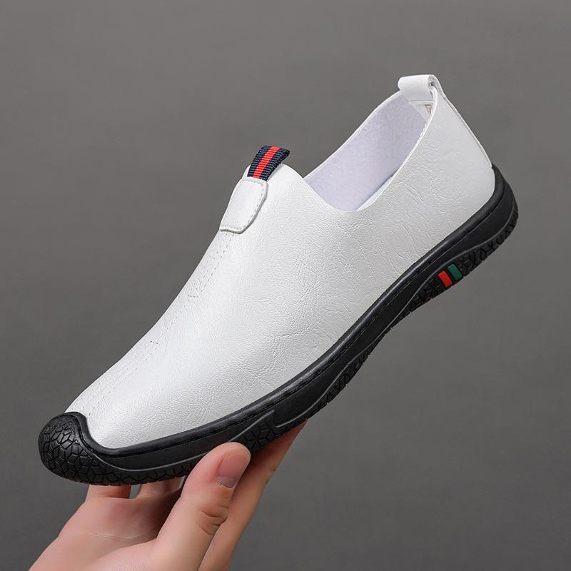 Solid Color Big Size Casual Loafers for Men Fashion Spring Autumn Light Driving Shoes Man New Designer Leather Shoes Male