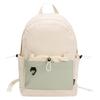 Retro Minimalist Versatile Nylon Backpack Unisex Backpack White UA5754-W2Y