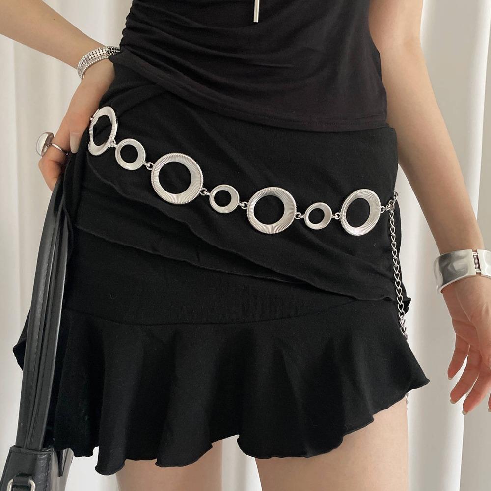 Body Chain Metal Circular Ring Waist Chain Belly Chain Dress Belt Chains  Women