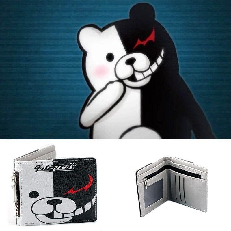 Monokuma Danganronpa Anime Cosplay Bifold Short Wallet Purse Holder Gift Collect