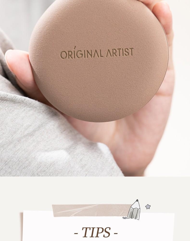 Original Artist Dual-Use Powder Puff: Expands When Wet, Non-Absorbent, Even Application for Concealer