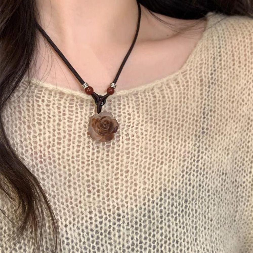 Handmade Craft Bohemia Necklace Leaf Pendant Butterfly Pendant Necklace  Women