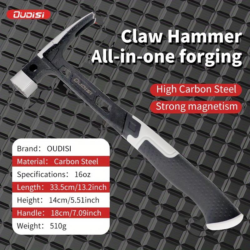 

1pc Claw Hammer, Professional Woodworking Joinery Home Carpentry Hand Hammer, Integrated Seismic Handle,Nail Hammer, Non-Slip Mu All-in-one