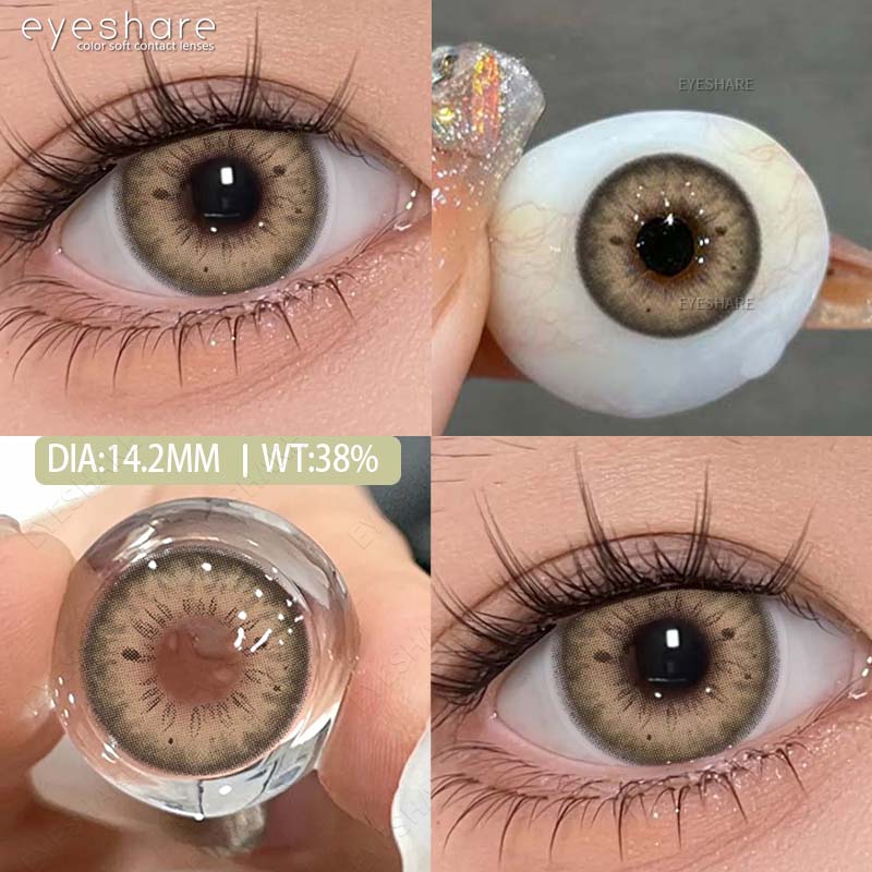 

EYESHARE Цветные контактные линзы Натуральные синие контактные линзы Зеленые модные изысканные линзы Коричневые контактные линзы Серые линзы 1 пара