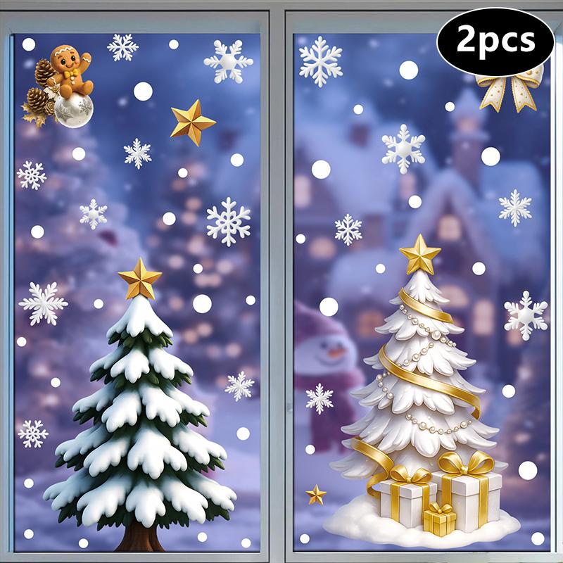 

Creative Christmas Decorations, Electrostatic Stickers, Shop Window Decorations, Christmas Decorative Glass Stickers