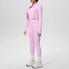 Cloud-like Quick-dry Zipper Jacket & High-waisted Yoga Suit - 3pc Outdoor Running Fitness Set