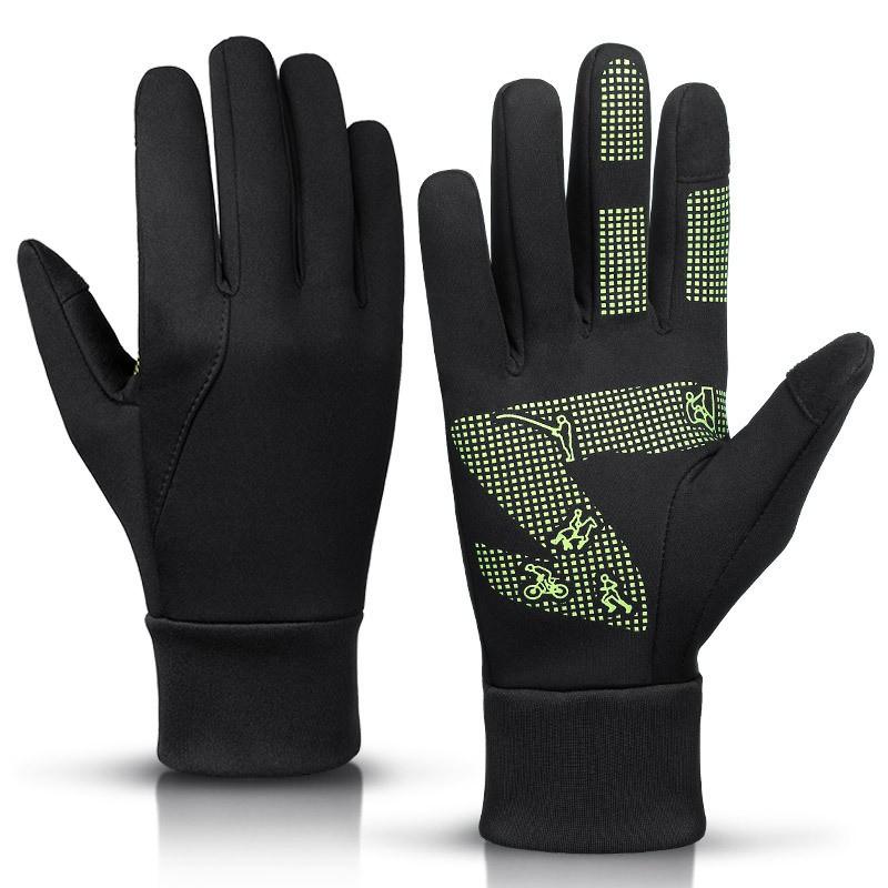 Winter Cycling Gloves Touchscreen Windproof Water-Resistant Warm Fleece Lined Unisex Riding Cold Weather S 49g