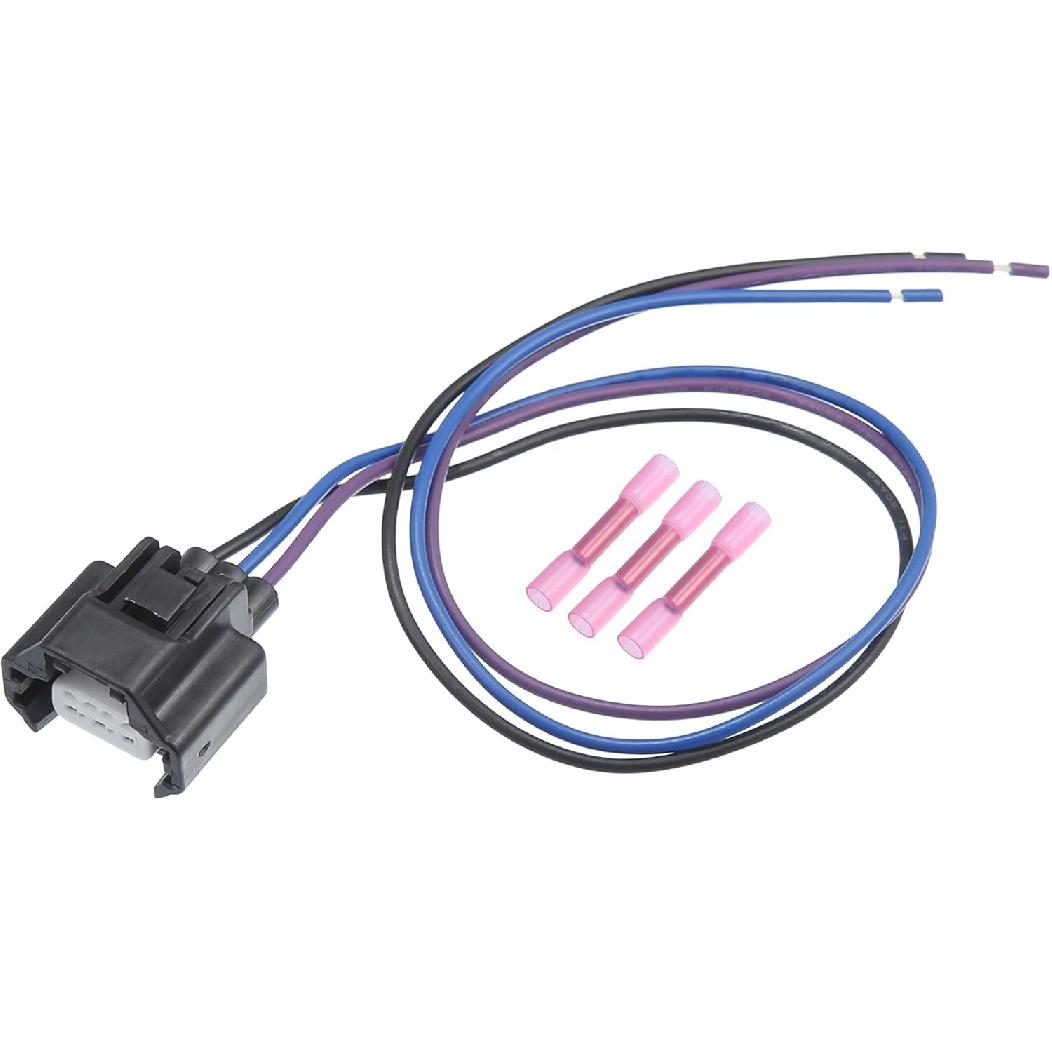 Motoforti Crankshaft Position Sensor Connector Pigtail Plug, Crank Sensor Pigtail Wire Harness, for Nissan Frontier, Plastic, Black, 1 Set