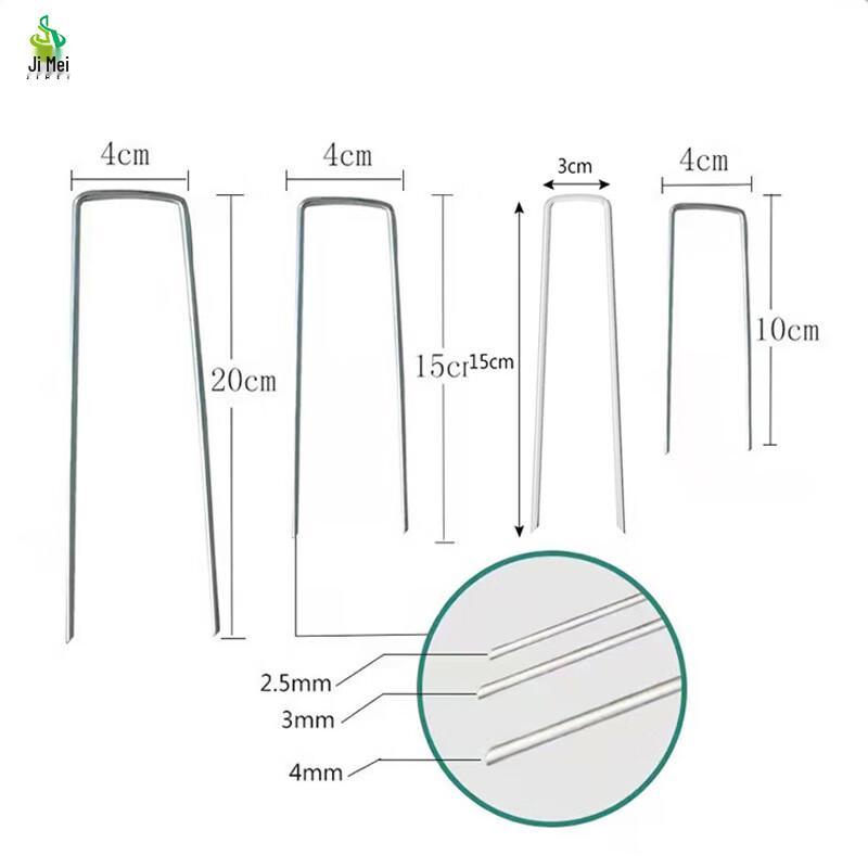 Jimei U-Shaped Garden & Lawn Staples 10cm Length