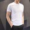 Men Summer Slim Fit T-shirt Solid Color O Neck Short Sleeves Soft Breathable Pullover Sports Business Casual Office Top