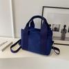 Casual Solid Color Canvas Bag Women's New Large-capacity Multi-layer Handbag Simple Tote Bag Shoulder Messenger Bag