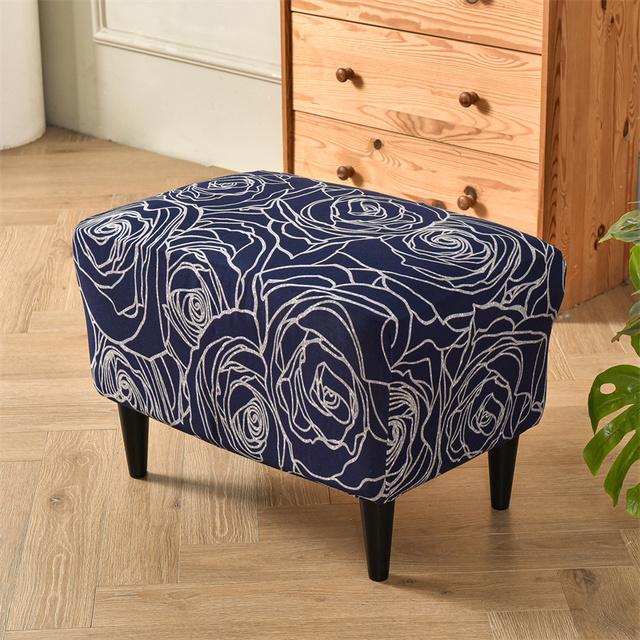 Floral King Back Wing Chair Cover Spandex Armchair Cover Relax Sloping Sofa Covers Seat Cushion Covers Footstool Slipcover