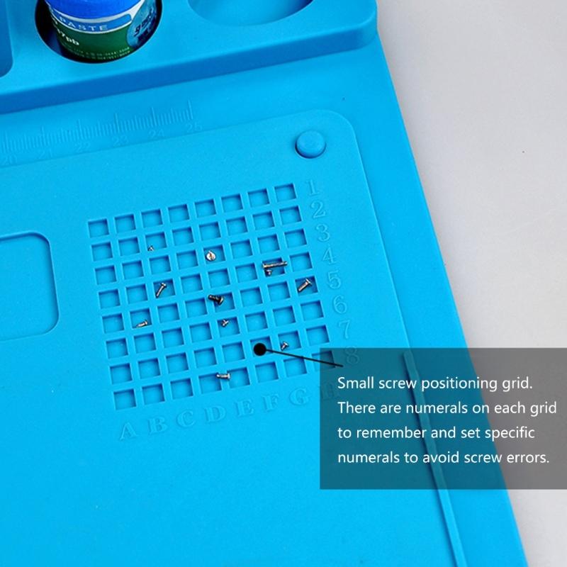 Silikon Lötpad Schreibtischplattformmatte für Lötstation Lötkolben Telefon PC Reparatur Magnetisch Hitzebeständig