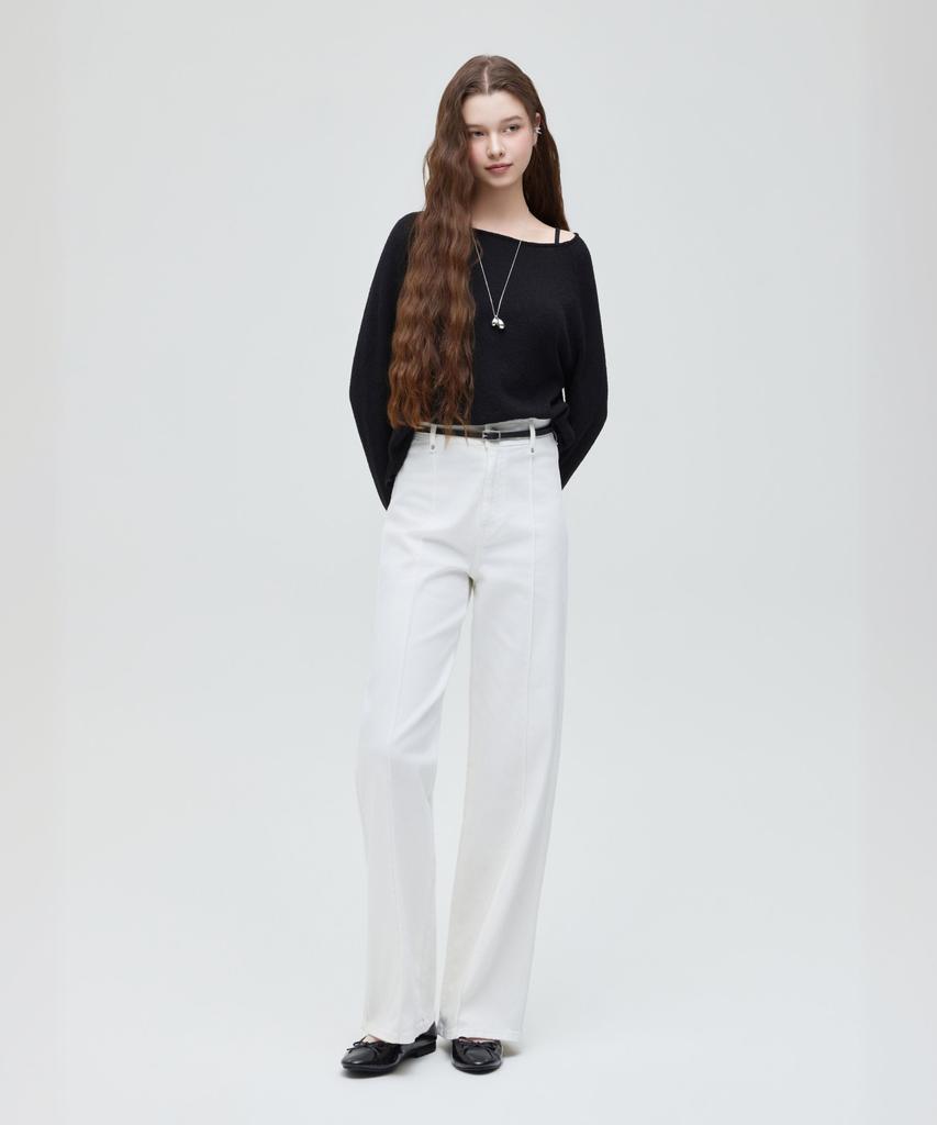 ROEM Linen-Like Crop Knit (Black) Rmkag25Nt1