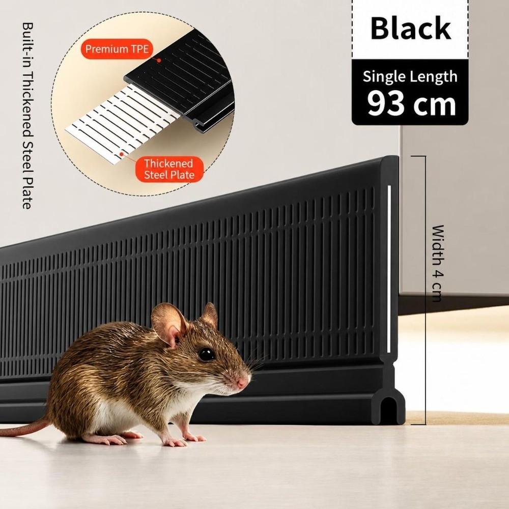 Built In Steel Insert Door Weather Stripping TPE Mouse Proof Door Seal Household