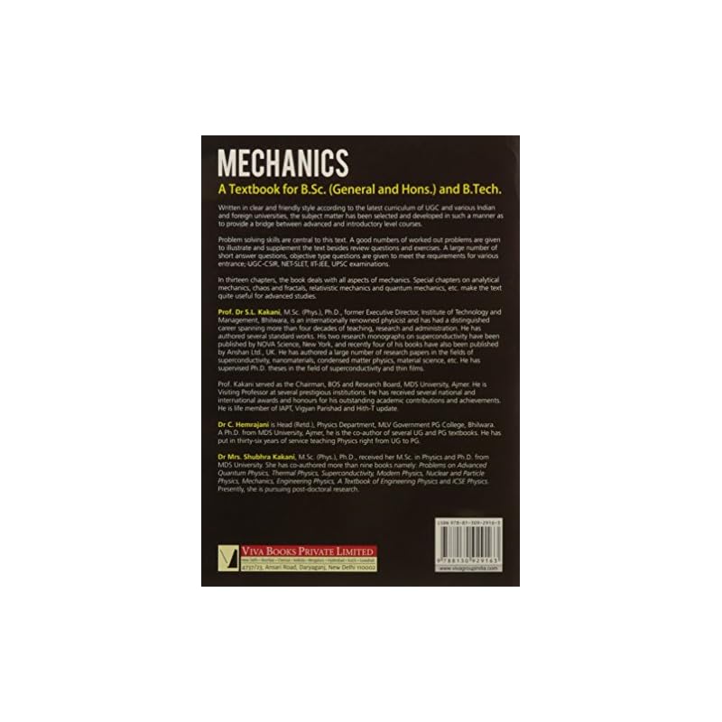 Mechanik, 3. Aufl. Ein Lehrbuch für B. Sc. (Allgemein und mit Auszeichnung.)