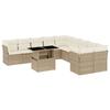 VidaXL Salon de jardin 11 pcs avec coussins beige résine tressée 3266878