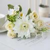 1Pc Artificial Flowers Wedding Home Bedroom Decoration Bridal Bouquet Garden Fake Silk Roses Hydrangeas Vase For Board Outdoors