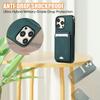 For iPhone 16 Pro Max Case Card Holder Kickstand Leather + TPU Phone Cover with Shoulder Strap