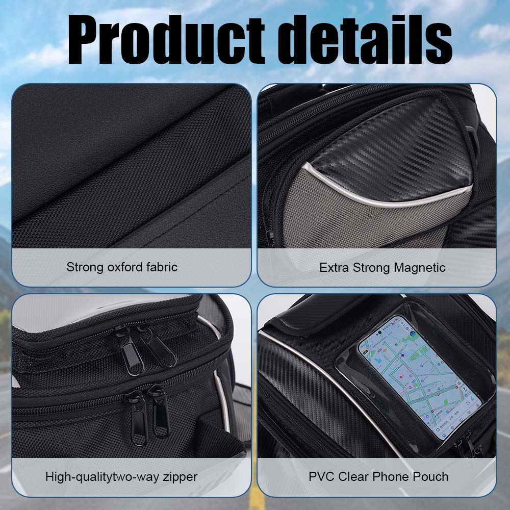 Motorcycle Fuel Bag Mobile Phone Touchable navigation bag Waterproof Tank Multifunctional Small Oil Reservoit Package Accessory