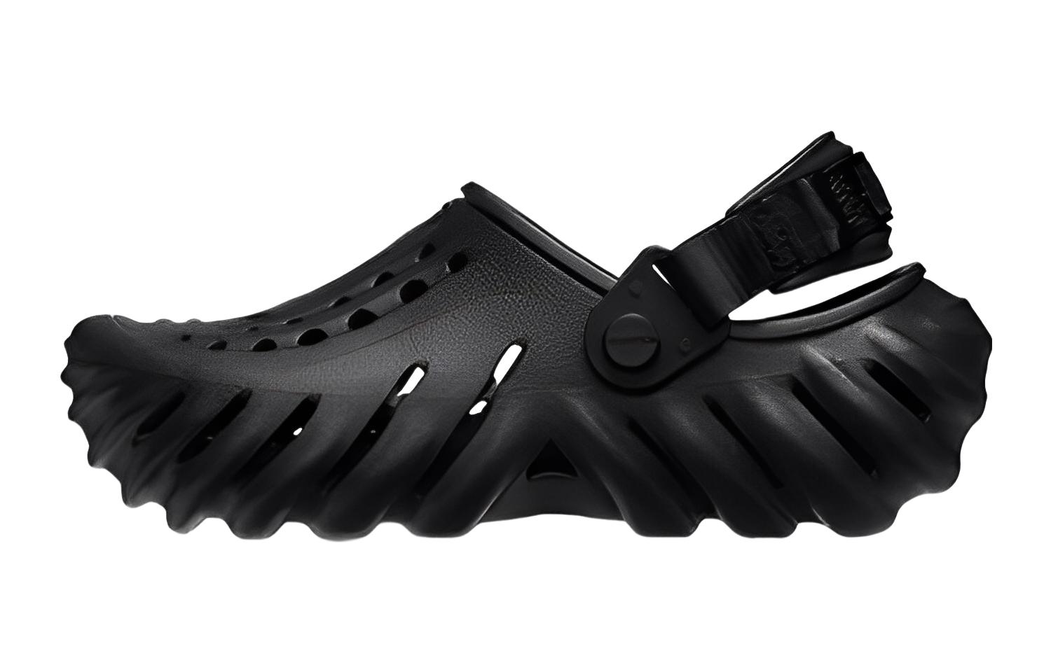 Crocs Slip Resistant Abrasion Resistant Sandal Black Kids  208190-001 28-29