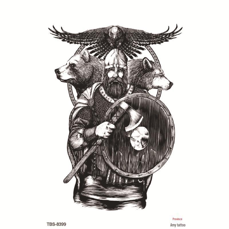 Set mic de tatuaje autocolante totem și simbol impermeabile pentru antebraț