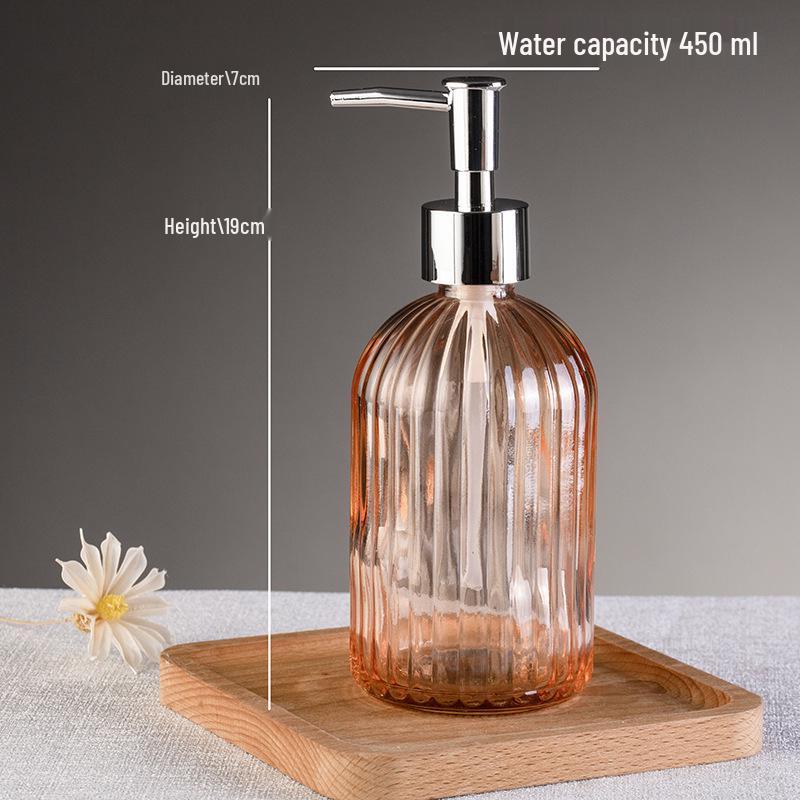 Elegant Vertical Stripe Press Hand Soap & Shampoo Dispenser for Home