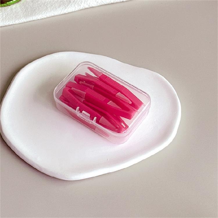 Pack Of 10 Colorful Lens Removing Tweezers with Container Box For Secure Contact Lenses Protections Everyday Travel Use