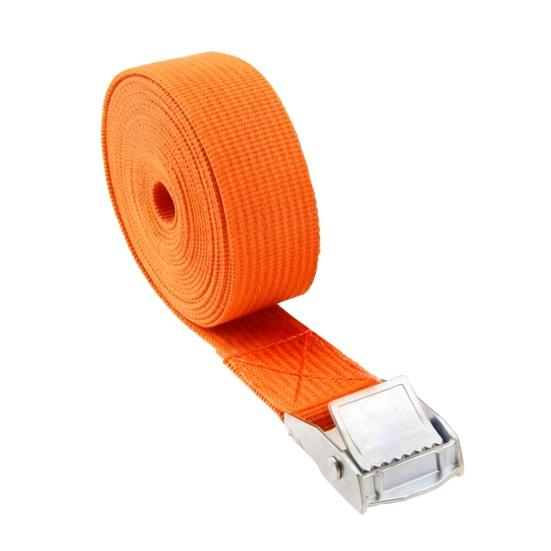 Cintas de Amarração Laranja de Alta Resistência com Fivela de Cames, Alças de Retenção Ajustáveis, Alças de Fixação Fácil, Liberação Rápida