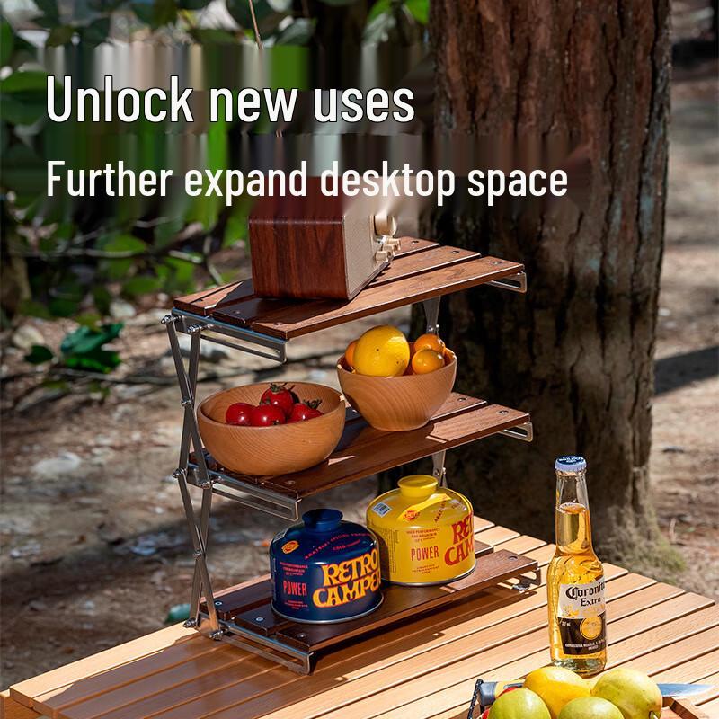 OEING Foldable Outdoor Camping Storage Rack