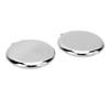 2pcs Stainless Steel Mirror Double Sided Portable Folding Unbreakable Makeup Mirror for Purse Pocket Round 2.6in