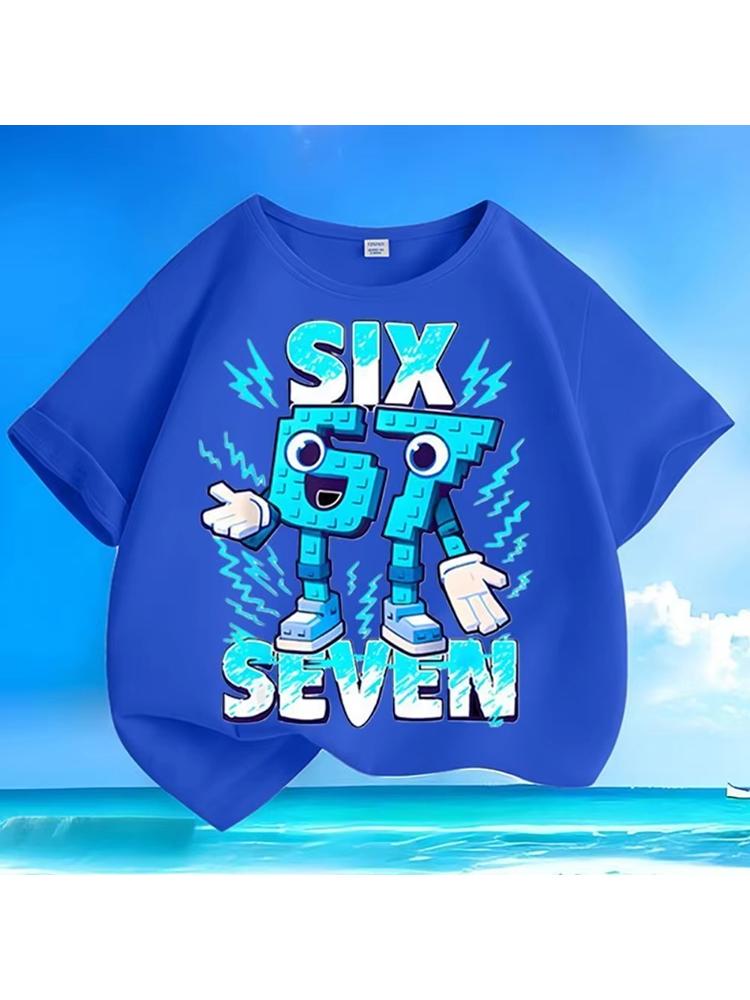 Kids SIX SEVEN 67 Pixel Game Graphic TShirt Soft Cotton Casual Wear for Boys Girlsdf0138