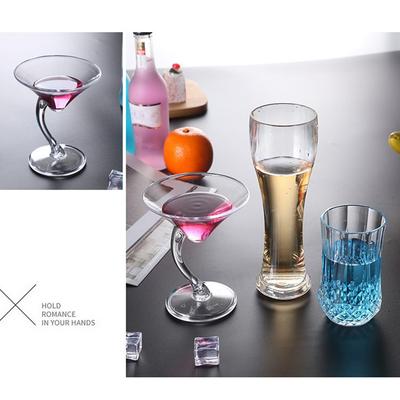 כוס קוקטייל אקריליק בית מסיבת חתונה בר גביע מיץ יין כוסות שתייה