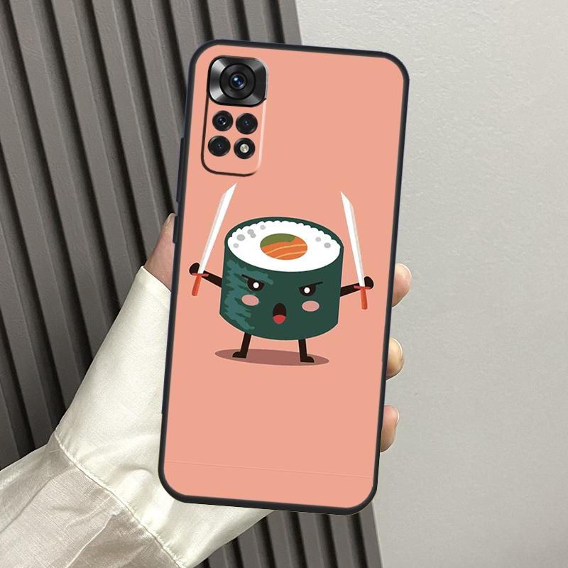 Japanese Sushi Food Case For Xiaomi Redmi Note 13 14 Pro 12 11 10 15 Pro Plus Redmi 14C 13C 15C 10C 12C 15 Funda