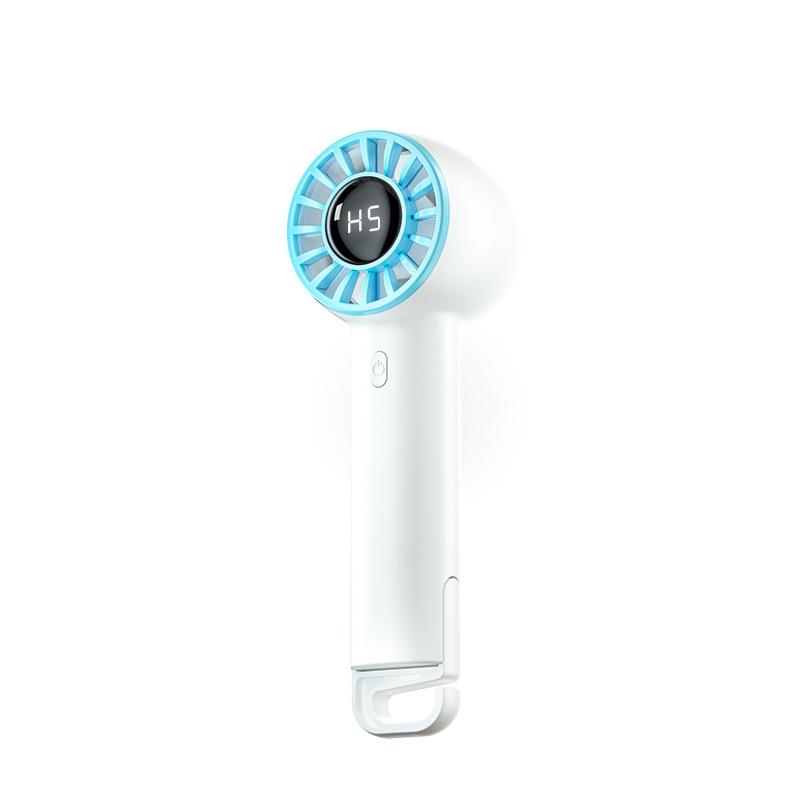 Ventilatore Portatile Pieghevole con Display Digitale 2025 - Silenzioso, Ricaricabile USB, per Uso su Scrivania, Portatile o da Collo