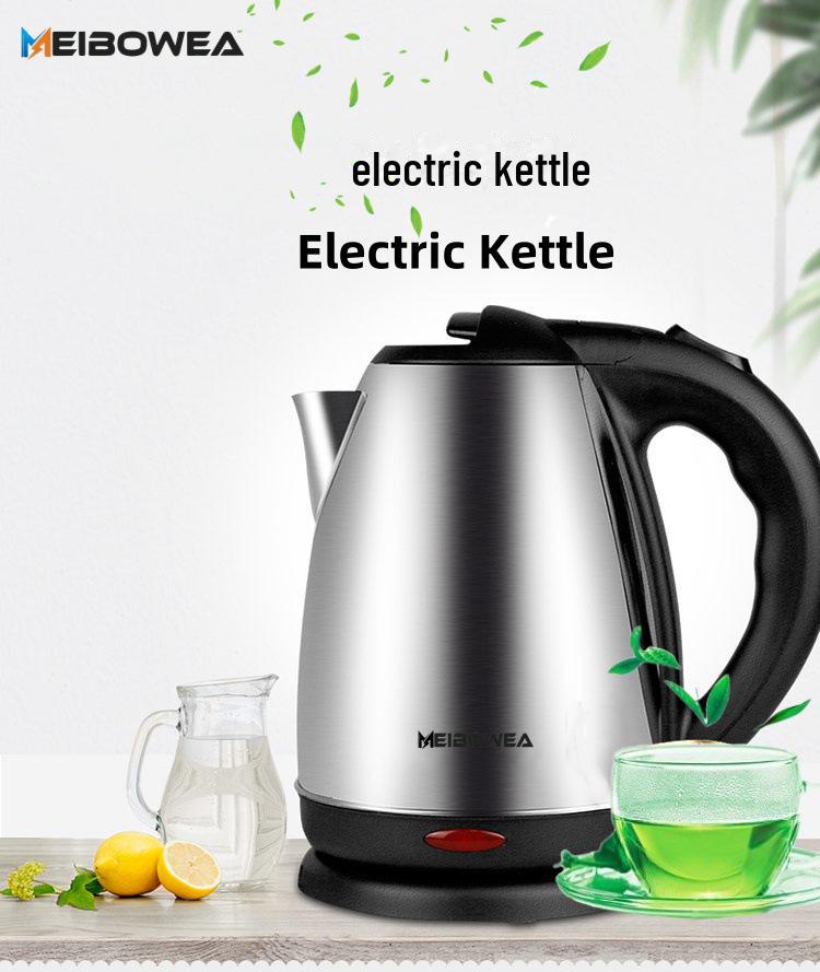 304 Stainless Steel Electric Kettle with Auto Shut-Off, British and European Standard
