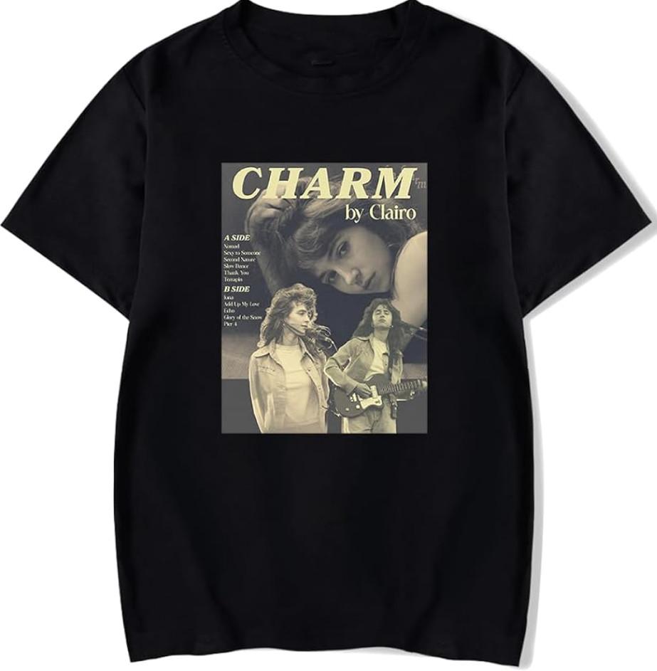 

Clairo Merch Charm Photo T-Shirt 90s Vintage T-shirt size S-5XL Unisex T-Shirt S