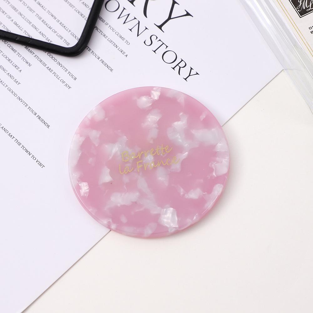 Custom Logo Multi-color Portable Round Makeup Mirror with Vinegar Design
