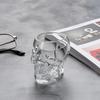 Skleněná karafka ve tvaru lebky, 3D gotická láhev na whisky se zátkou, Nový dávkovač likérů pro domácí bar, Halloweenský dárek