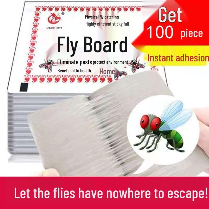 

Strong Sticky Fly Paper Board: Drug-Coated Mosquito & Fly Killer for Home Use