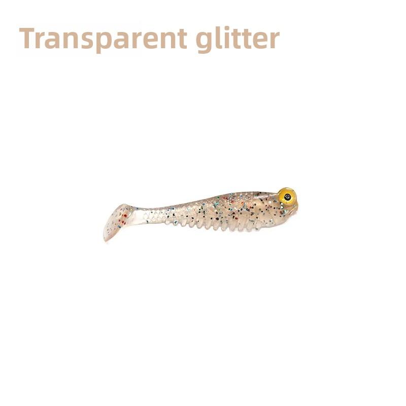 5pcs Glow in The Dark Soft Lure Baits 5cm 1.3g Realistic T-Tail Fish Imitation for Night Fishing Sea River Fishing Tackle Gear