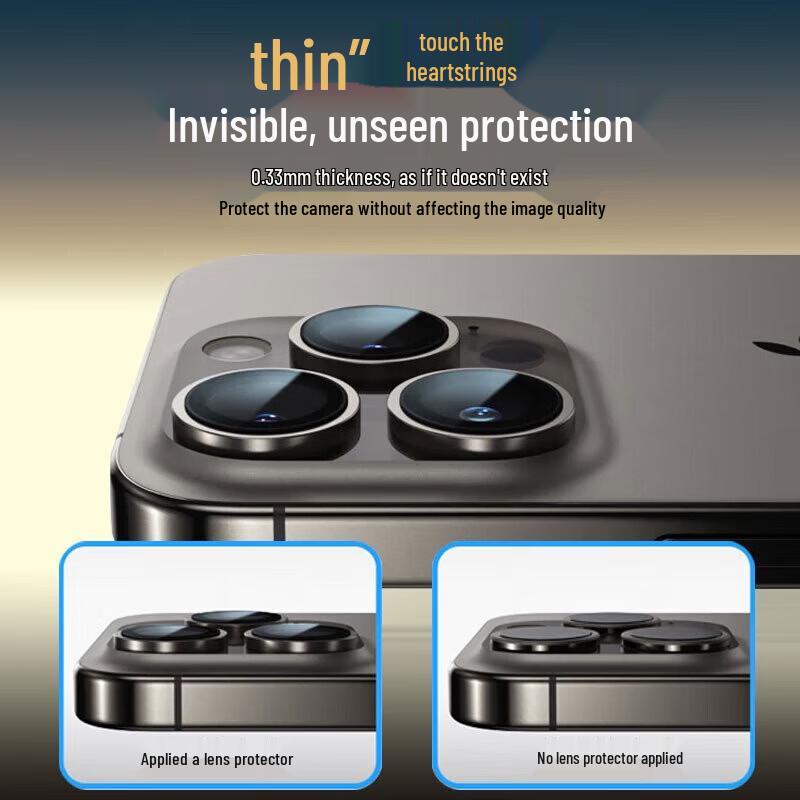 Smorss AR Tempered Glass Camera Lens Protector for iPhone 16/16 Plus