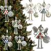 Metal Angel Ornaments for Christmas Tree - Crazy Beautiful Friends Forever, Hanging Angels, Creative Christmas Tree Decoration