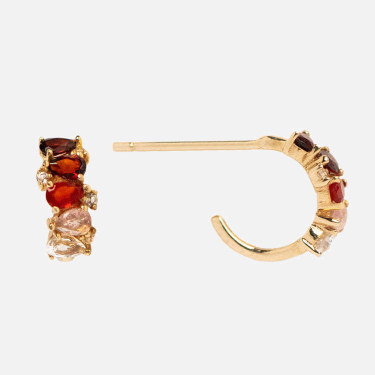 Color Retention Gradual Change Twelve Birthstones Birthstone Earrings Mother S Day Gift Earrings Literary Retro Copper