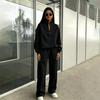 Women's Fashion Casual Color Two Piece Sweatshirt and Pants Set for Everyday Wear