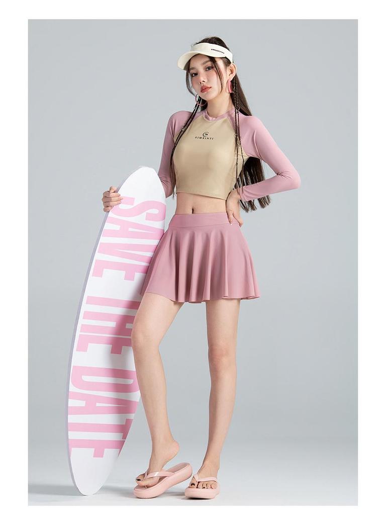 Women's 2023 Summer Boyleg Skirt Swimsuit - Conservative, Slimming Tummy Control Swimwear for Pool