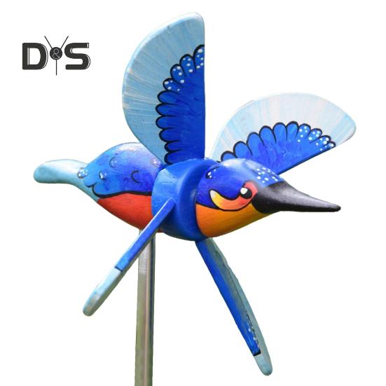 

Летающая птица ветряная мельница вертушка наружный декор деревянный 3D птица ветряная вертушка ветряное садовое украшение для газона и патио синий