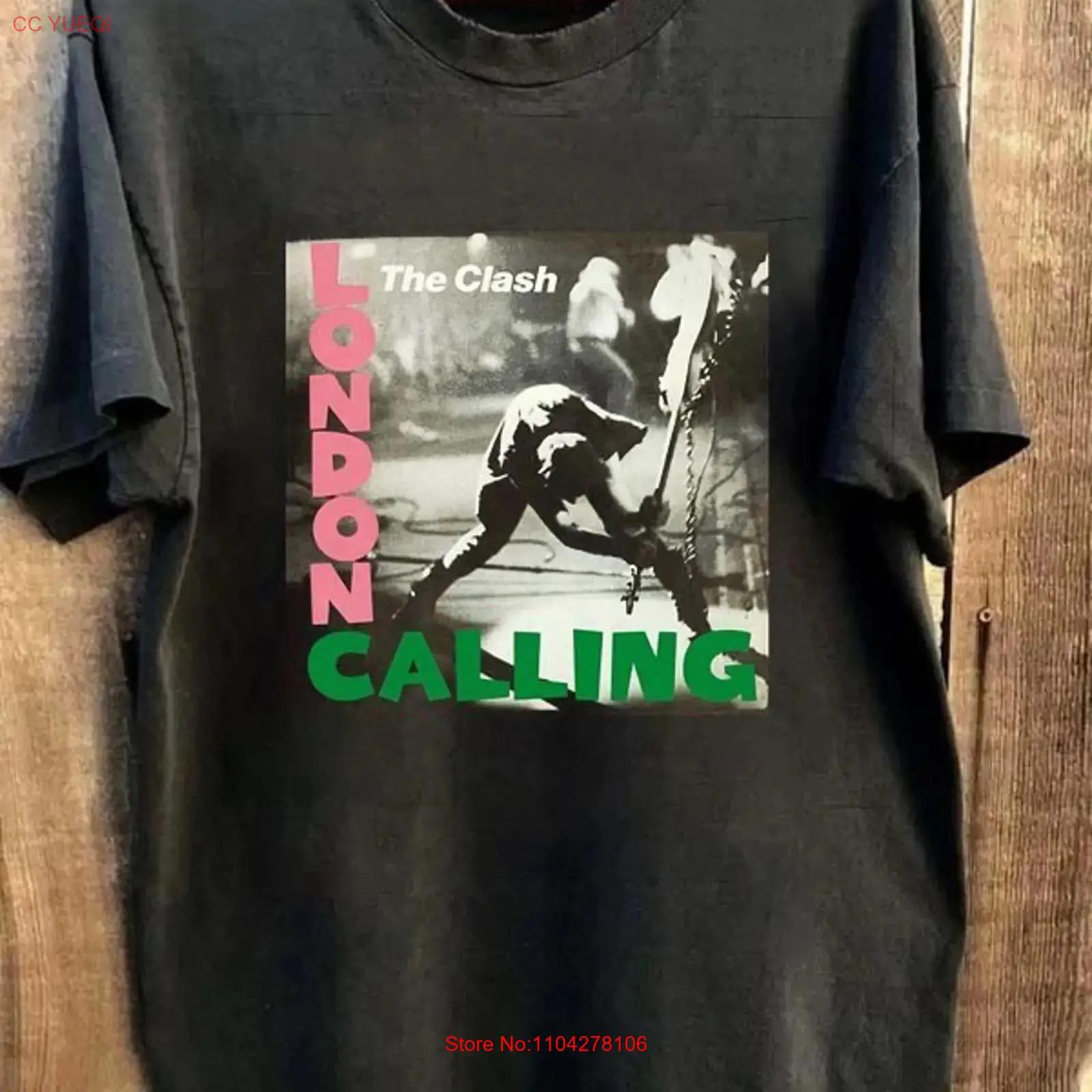 

The Clash London Calling Mens Punk Rock Metal T Shirt S 5XL vintage Washed Top For Everyday Wear Breathable Stylish Soft 5XL різнокольоровий